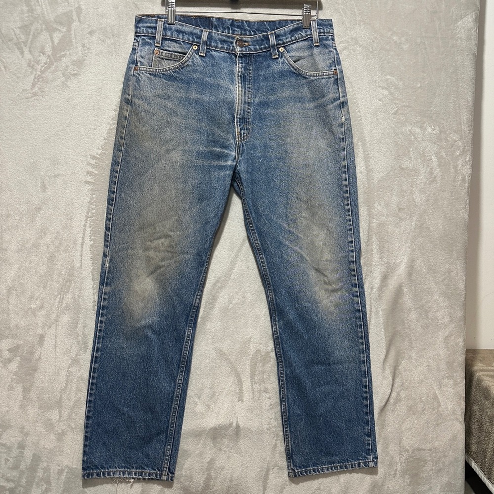 Vintage Levis 505 Orange Tab Jeans Mens 36 Regular Straight Leg Made in USA